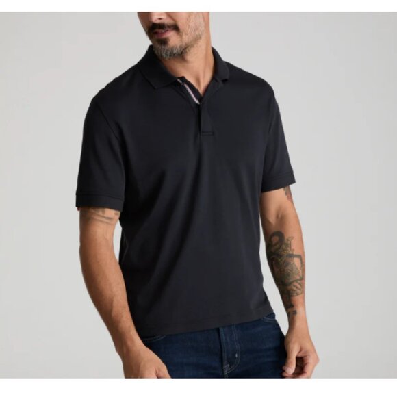 UNTUCKit Men's Black Wrinkle-Free Damaschino Polo Shirt‎ Size L - Picture 1 of 16